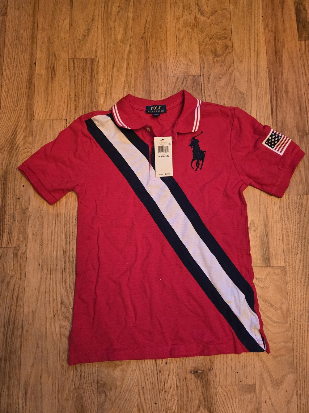 Polo by Ralph Lauren Men’s Red Striped Polo Shirt